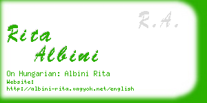 rita albini business card